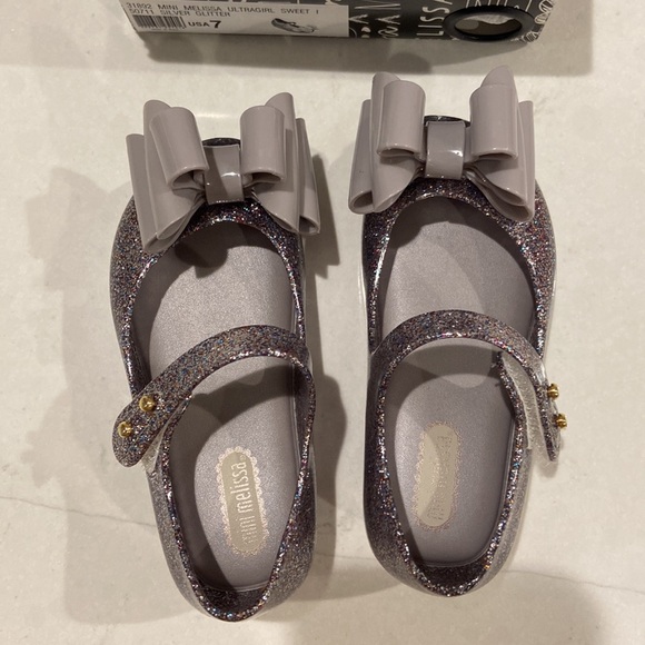 Mini Melissa ultragirl Sweet I silver glitter size toddler 7 - Picture 9 of 13